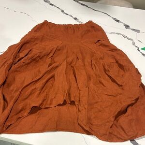 Chic A-Line Skirt in Rust